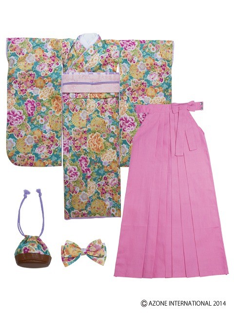 Kimono & Hakama Set 2014 (Celadon), Azone, Accessories, 1/3, 4580116048791